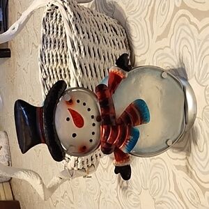 Metal snowman Tealight candle holder